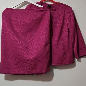 Isabella Fuchsia suit  Women's Blazer And Skirt  10